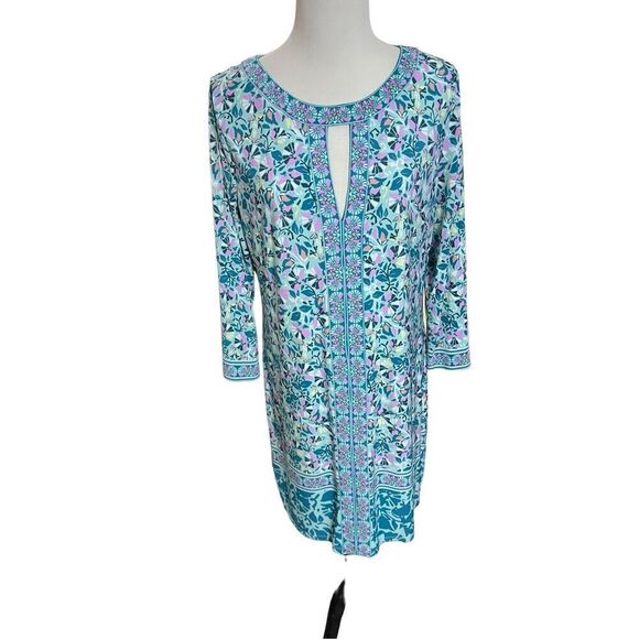 BCBGMaxAzria aqua dress size L - Picture 1 of 8